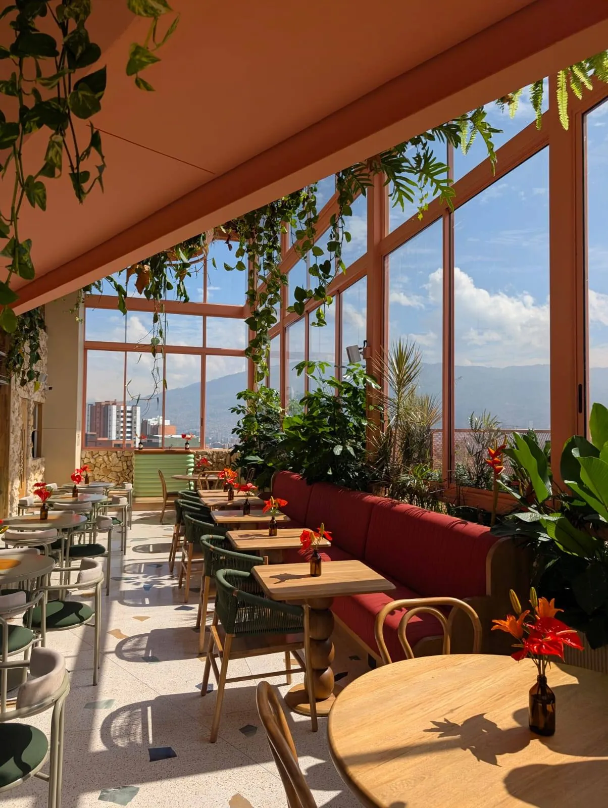 Palma Pitón, restaurante rooftop com vista para a cidade